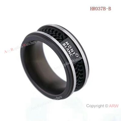 Mont Blanc Black&Rubber Men's Ring Montblanc Replicas